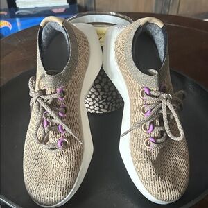 Allbirds Tan and Purple Women's Sneakers